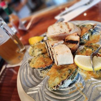 The Lobster Trap signature dishes Oysters Rockefeller
Bacon Wrapped Scallops
Grilled Flat Iron Steak